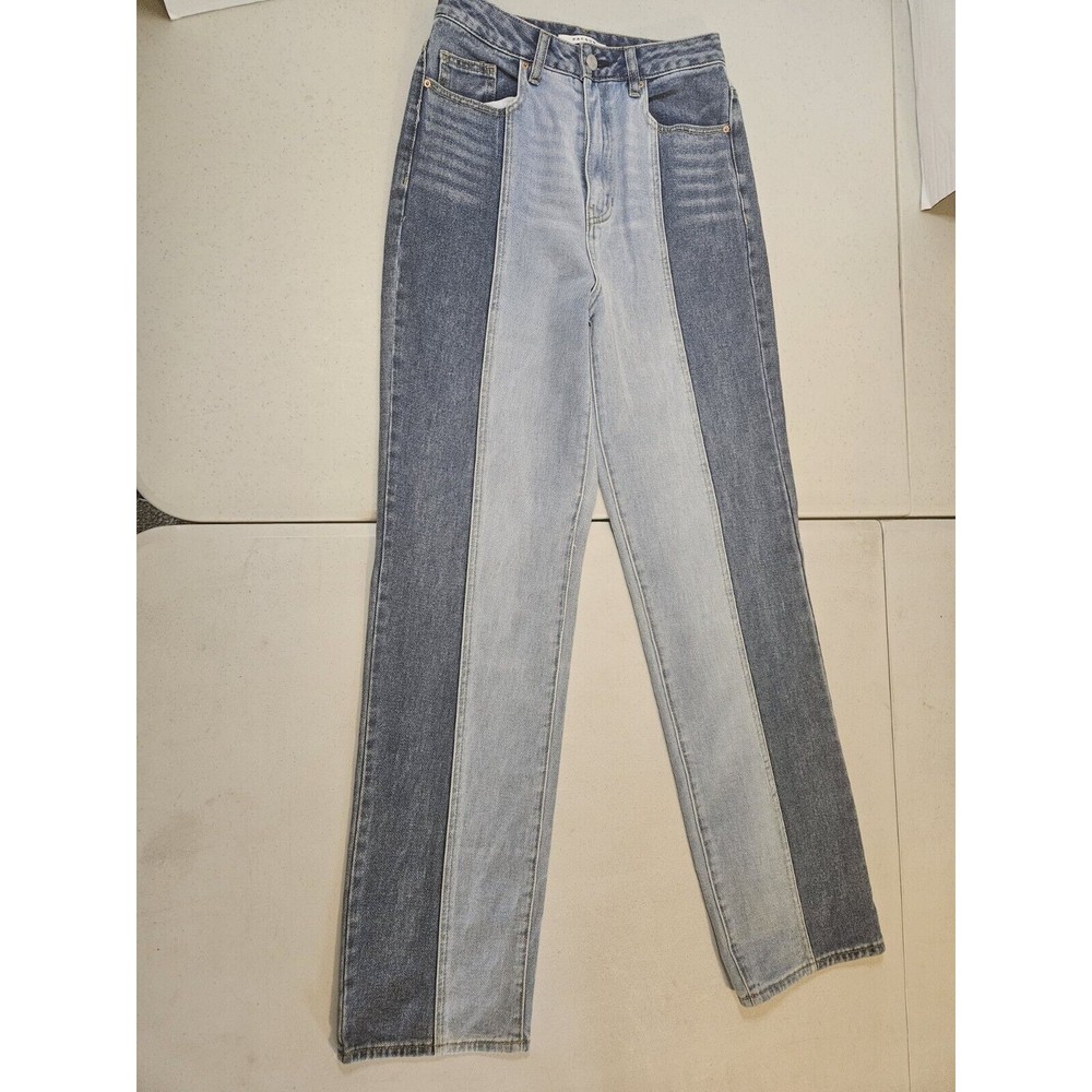 Pacsun 90s Boyfriend High Waisted Jeans 27 High Rise Patchwork Two Tone